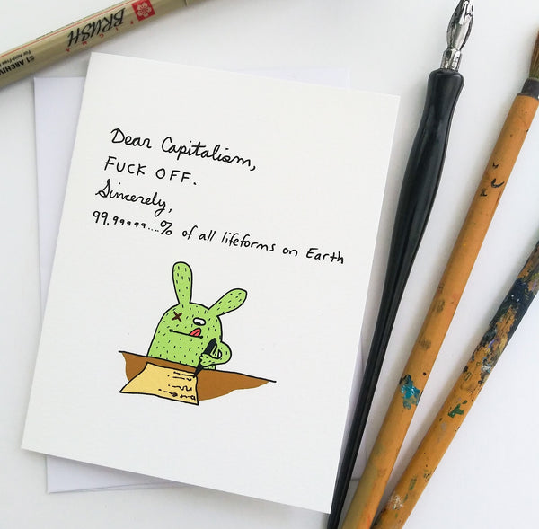 Dear Capitalism (blank inside)