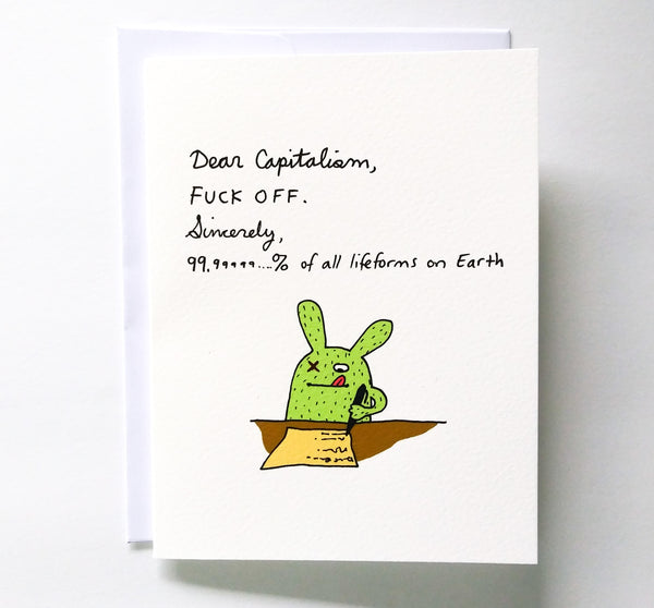 Dear Capitalism (blank inside)