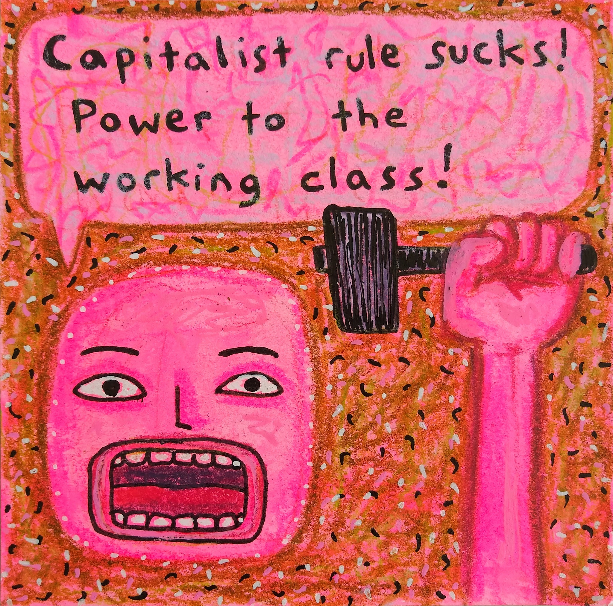 Capitalist Rule Sucks (original mini-drawing)