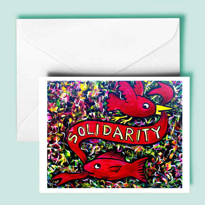 Solidarity / Fish & Bird (blank inside)
